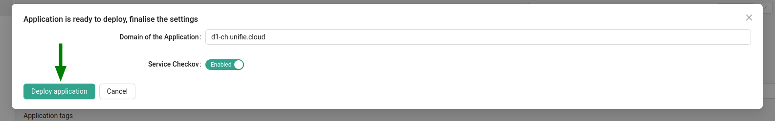 deploy application from catalog step 5
